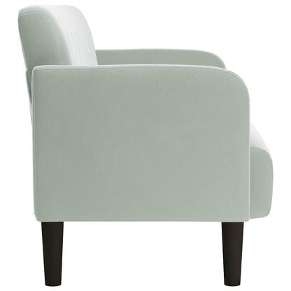Zweisitzer-Sofa Hellgrau 109 cm Samt