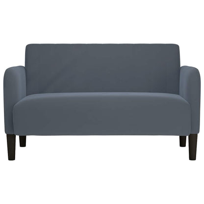 To-personers sofa mørkegrå 109 cm fløjl
