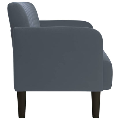 To-personers sofa mørkegrå 109 cm fløjl