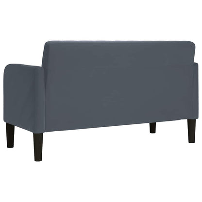 To-personers sofa mørkegrå 109 cm fløjl