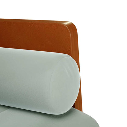 Zweisitzer-Sofa mit Nackenrollen Hellgrau 110 cm Samt
