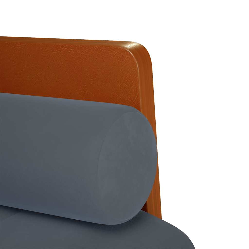 Zweisitzer-Sofa mit Nackenrollen Dunkelgrau 110 cm Samt