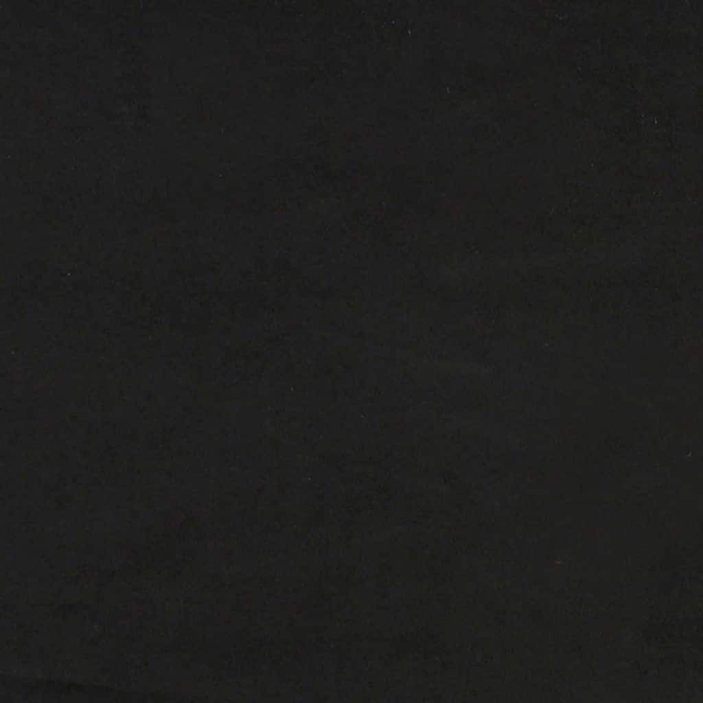 Zweisitzer-Sofa mit Nackenrollen Schwarz 110 cm Samt