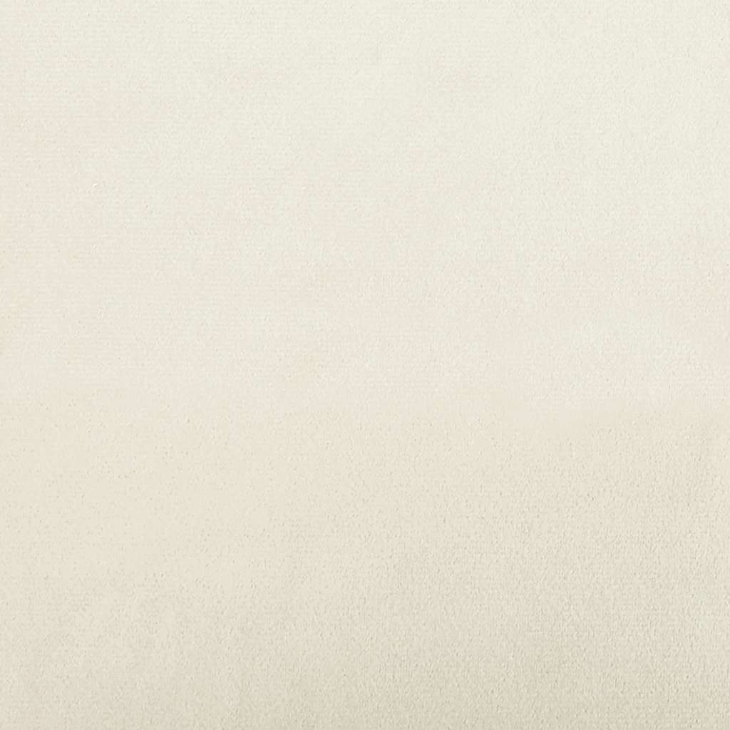 Zweisitzer-Sofa mit Nackenrollen Creme 110 cm Samt