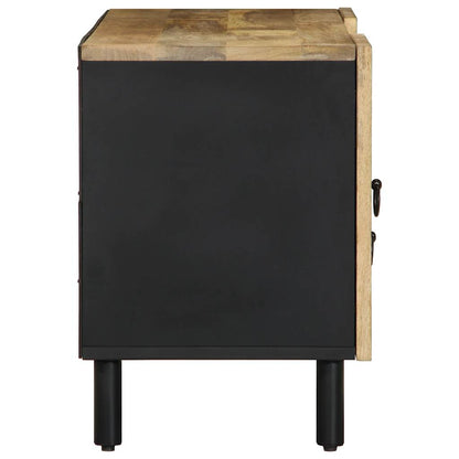 TV-skab Sort 105x33,5x46 cm Groft Mangotræ