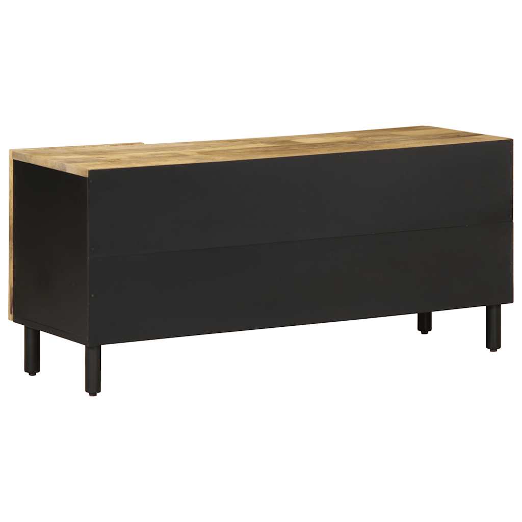 TV-skab Sort 105x33,5x46 cm Groft Mangotræ