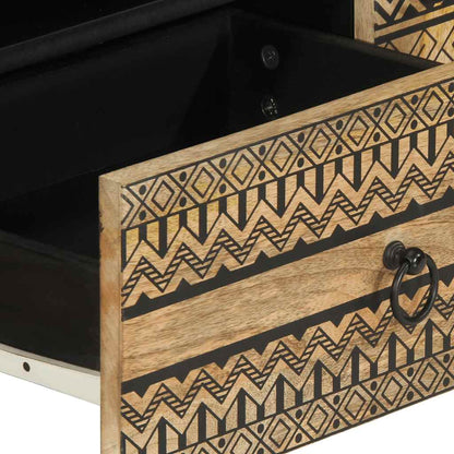 TV-skab Sort 105x33,5x46 cm Groft Mangotræ