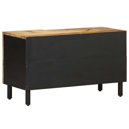 TV-skab Sort 80x33,5x46 cm Groft Mangotræ