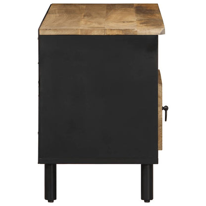 TV-skab Sort 100x33,5x46 cm Groft Mangotræ