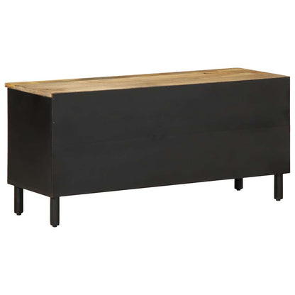 TV-skab Sort 100x33,5x46 cm Groft Mangotræ