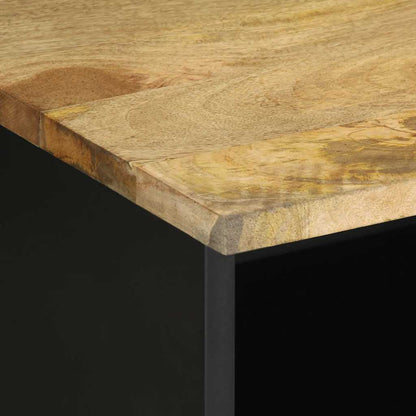 TV-skab Sort 100x33,5x46 cm Groft Mangotræ