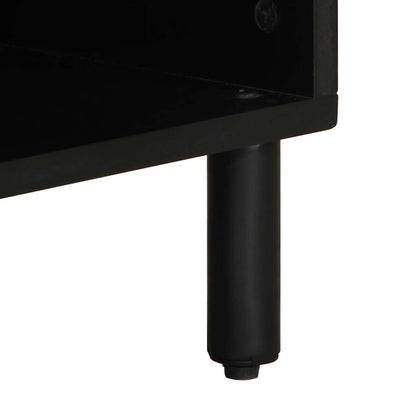 TV-skab Sort 100x33,5x46 cm Groft Mangotræ