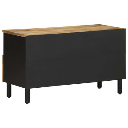 TV-skab Sort 80x33,5x46 cm Groft Mangotræ