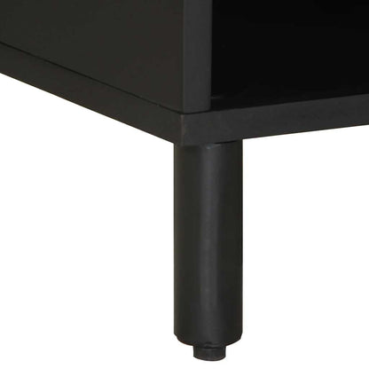 TV-skab Sort 80x33,5x46 cm Groft Mangotræ