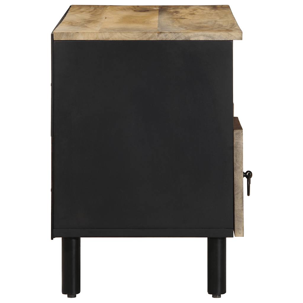 TV-skab Sort 100x33,5x46 cm Groft Mangotræ