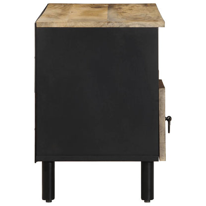 TV-skab Sort 100x33,5x46 cm Groft Mangotræ