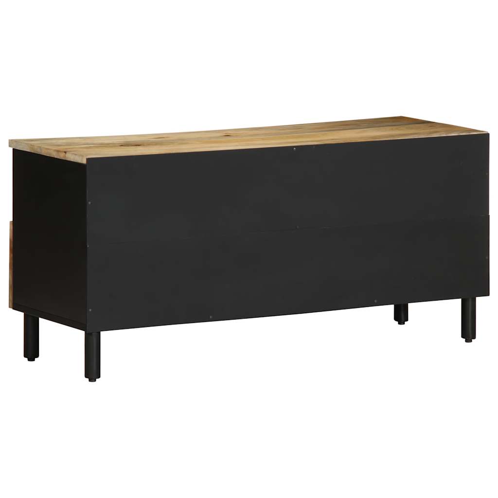 TV-skab Sort 100x33,5x46 cm Groft Mangotræ
