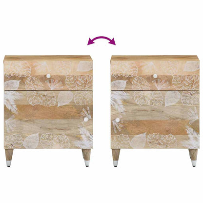 Nachttisch 50x33x60 cm Massivholz Mango