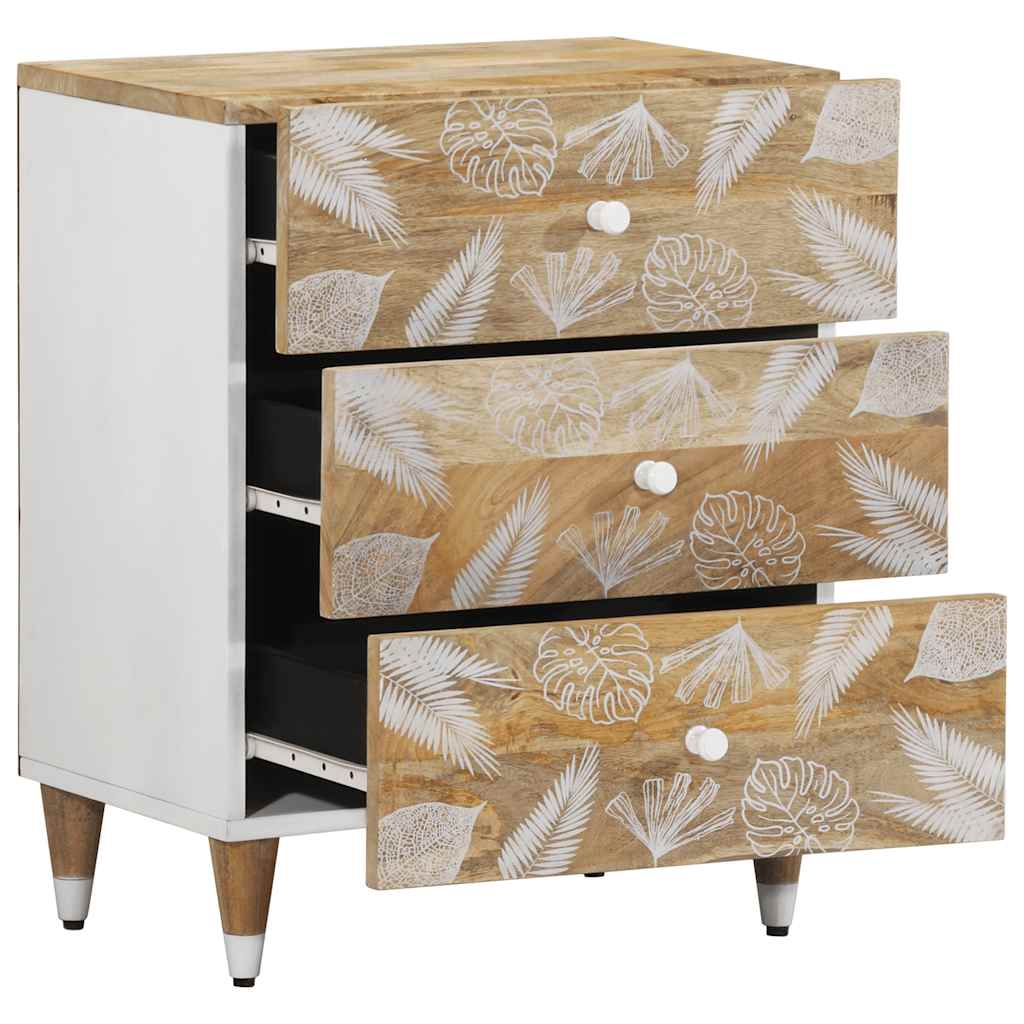 Nachttisch 50x33x60 cm Massivholz Mango
