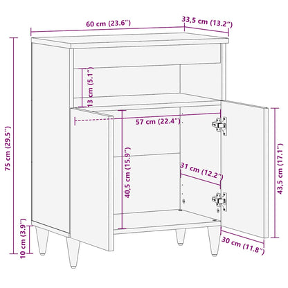 Sideboard 60x33,5x75 cm Mangoholz