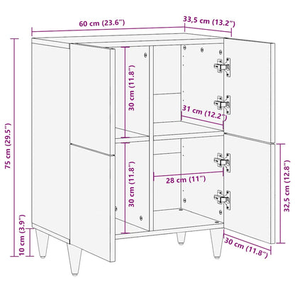 Sideboard 60x33,5x75 cm Mangoholz