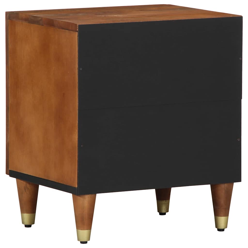 Nachttisch 2 pcs Honigbraun 40 x 33 x 46 cm massives Mangoholz