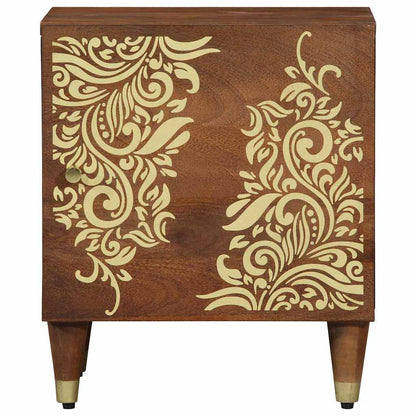 Nachttisch 2 pcs Honigbraun 40 x 33 x 46 cm massives Mangoholz