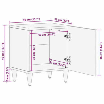 Nachttisch 2 pcs Honigbraun 40 x 33 x 46 cm massives Mangoholz