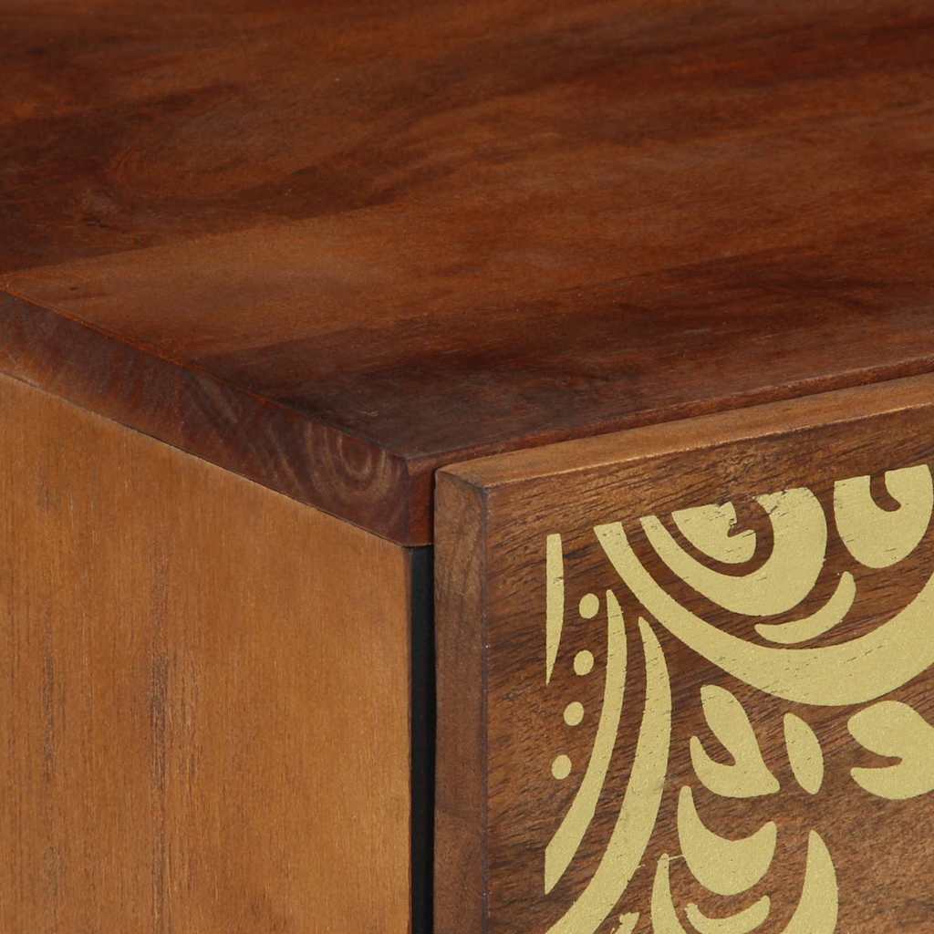 Nachttisch 2 pcs Honigbraun 40 x 33 x 46 cm massives Mangoholz