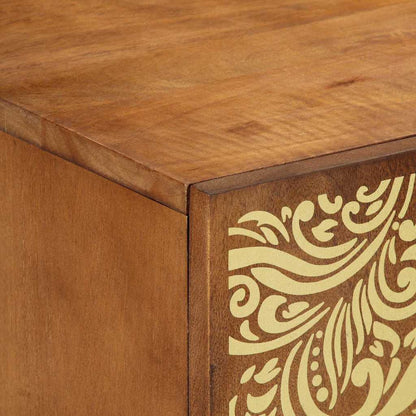 TV-Schrank mit Regal Braun 105 x 33,5 x 46 cm Massivholz Mango