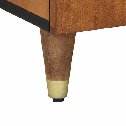 TV-Schrank mit Regal Braun 105 x 33,5 x 46 cm Massivholz Mango