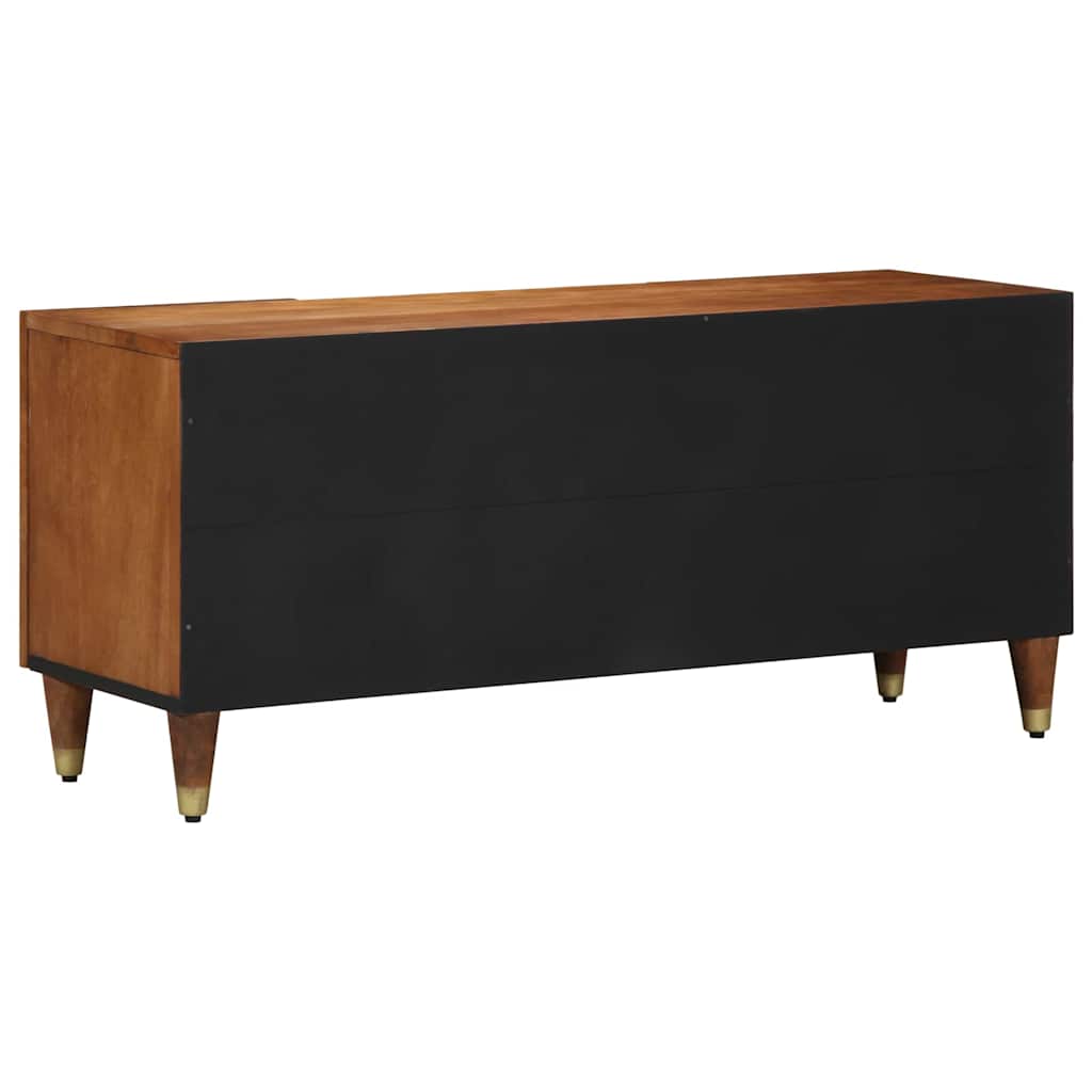 TV-Schrank mit Regal Braun 105 x 33,5 x 46 cm Massivholz Mango