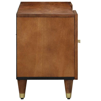 TV-Schrank mit Regal Braun 105 x 33,5 x 46 cm Massivholz Mango