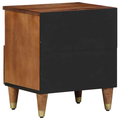 Nachttisch 2 pcs Honigbraun 40 x 33 x 46 cm massives Mangoholz