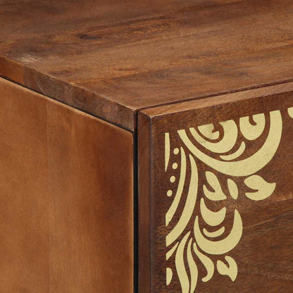 Nachttisch Honigbraun 50 x 33 x 62 cm massives Mangoholz