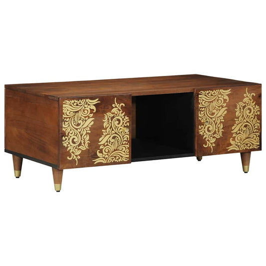 Couchtisch Honigbraun 100 x 54 x 40 cm massives Mangoholz