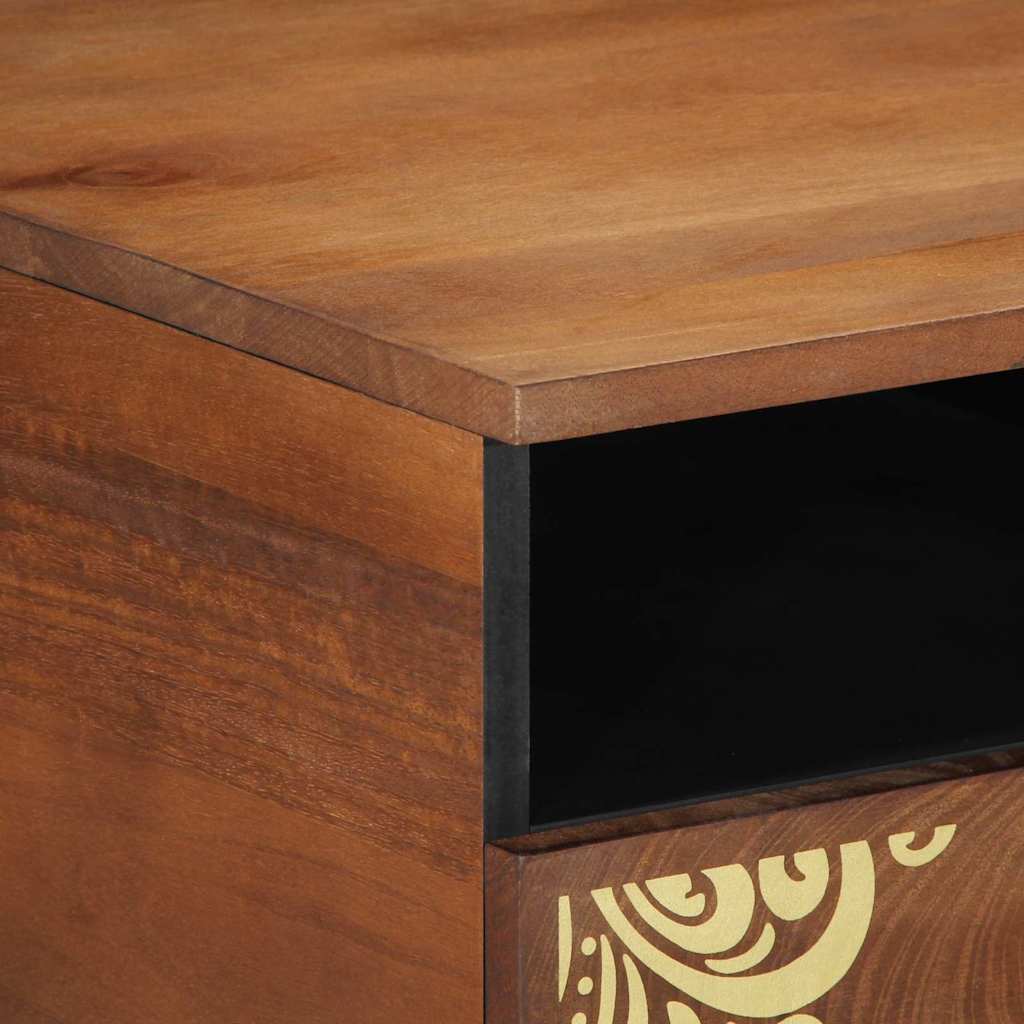 Couchtisch Honigbraun 80 x 54 x 40 cm massives Mangoholz
