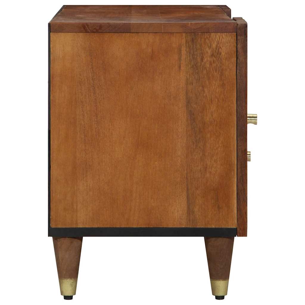 TV-Schrank mit Regal Braun 105 x 33,5 x 46 cm Massivholz Mango