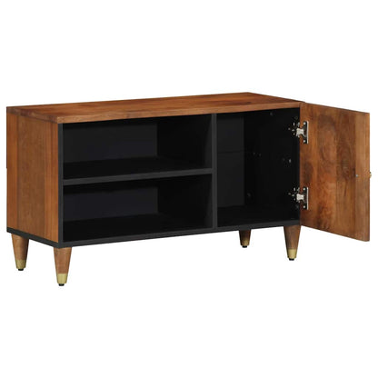 TV-Schrank mit Regal Braun 80 x 31,5 x 46 cm Massivholz Mango
