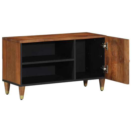 TV-Schrank mit Regal Braun 80 x 31,5 x 46 cm Massivholz Mango