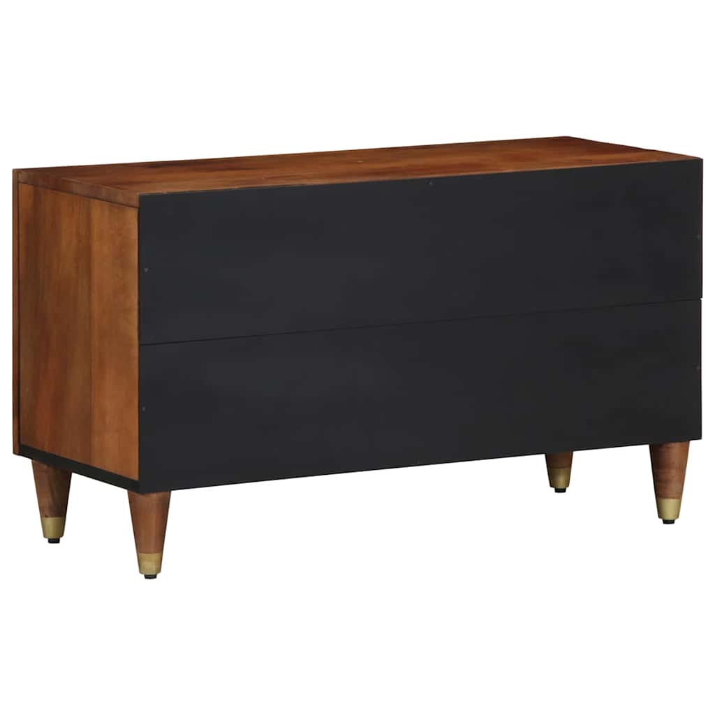 TV-Schrank mit Regal Braun 80 x 31,5 x 46 cm Massivholz Mango