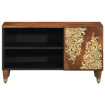 TV-Schrank mit Regal Braun 80 x 31,5 x 46 cm Massivholz Mango