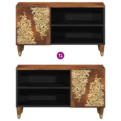 TV-Schrank mit Regal Braun 80 x 31,5 x 46 cm Massivholz Mango