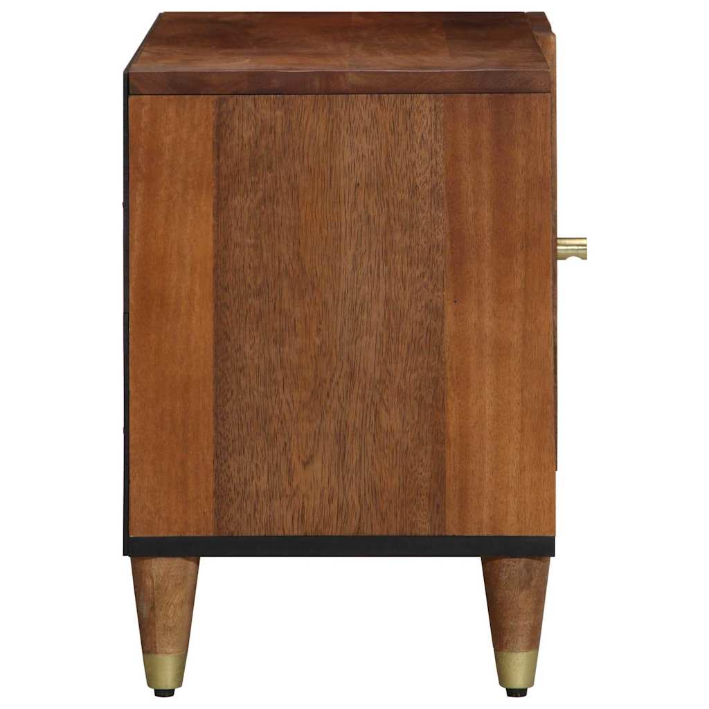 TV-Schrank mit Regal Braun 80 x 31,5 x 46 cm Massivholz Mango
