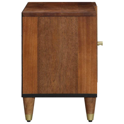 TV-Schrank mit Regal Braun 80 x 31,5 x 46 cm Massivholz Mango