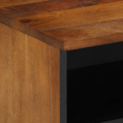 TV-Schrank mit Regal Braun 100 x 33.5 x 46 cm Massivholz Mango