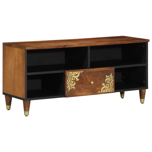 TV-Schrank mit Regal Braun 100 x 33.5 x 46 cm Massivholz Mango