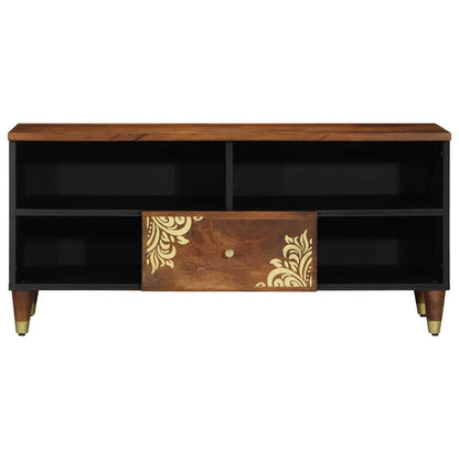 TV-Schrank mit Regal Braun 100 x 33.5 x 46 cm Massivholz Mango