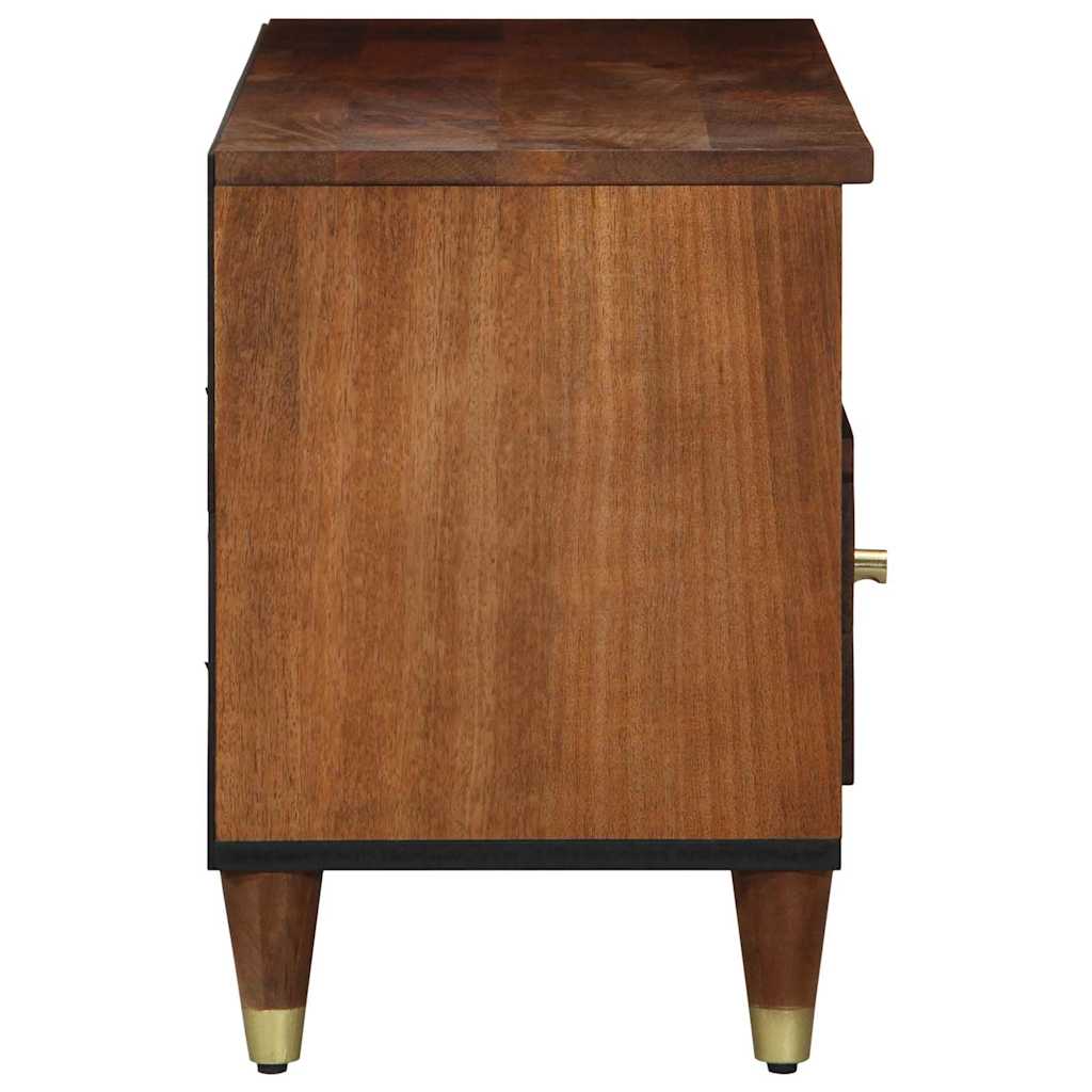 TV-Schrank mit Regal Braun 100 x 33.5 x 46 cm Massivholz Mango