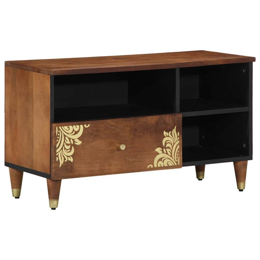 TV-Schrank mit Regal Braun 80 x 33.5 x 46 cm Massivholz Mango